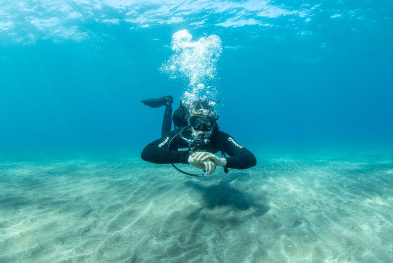 Aprendendo a mergulhar em Abades