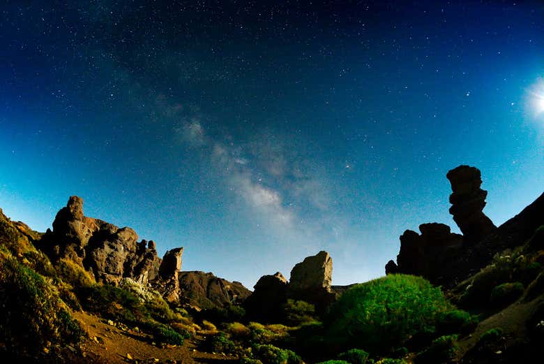 Desfrutando o Teide à noite