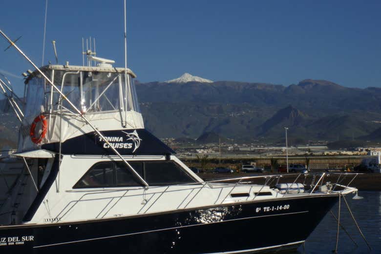 Desfrutando de um passeio de barco por Tenerife