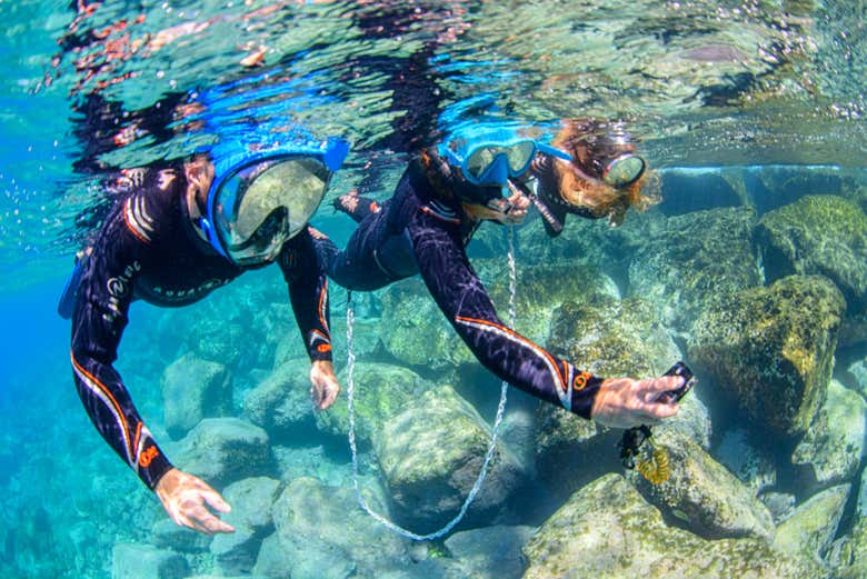 Fazendo snorkel em Radazul